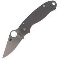 Spyderco Para 3 G-10 Dark Gray Maxamet Plain Folding Knife - C223GPDGY