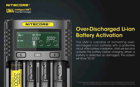 Battery charger - Nitecore UM4