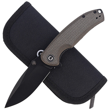 CIVIVI Pintail Dark Green Micarta, Black Stonewashed knife (C2020C)