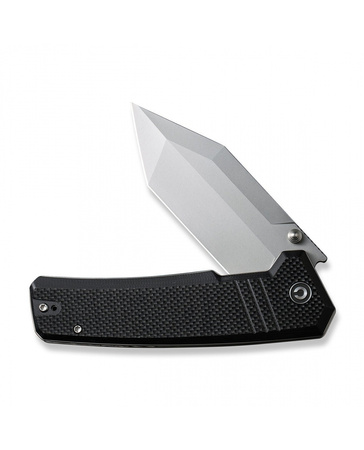 Civivi Bhaltair Black Coarse G10 Folding Knife, Stonewashed 14C28N (C23024-1)