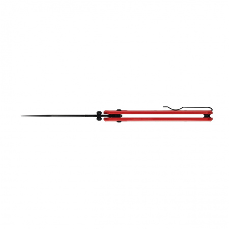 KNIVESPL - The First Sandvik 14C28N folding knife, red G10, black PVD coating