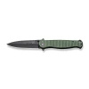 Civivi RS71 Green Canvas Micarta Folding Knife, Black Stonewashed Nitro-V by Robert Saniscalchi (C23025-3)