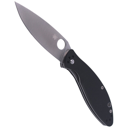 Spyderco Astute G-10 Black Plain Folding Knife (C252GP)