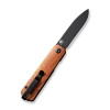 Civivi Sendy Guibourtia Wood Folding Knife, Black Stonewashed Nitro-V by Ben Petersen (C21004A-2)