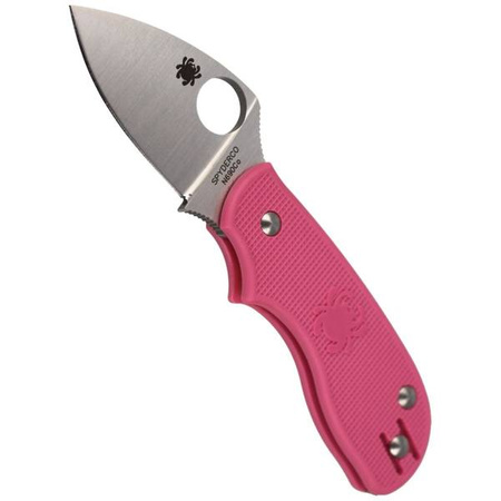 Spyderco Squeak Lightweight Pink Plain Folding Knife (C154PPN)