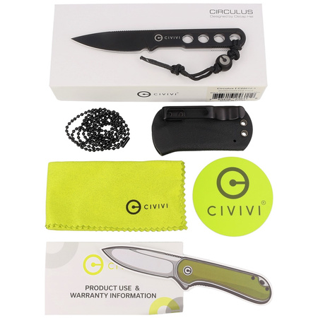 Civivi Circulus Naked Black Stonewashed knife by Ostap Hel (C22012-1)