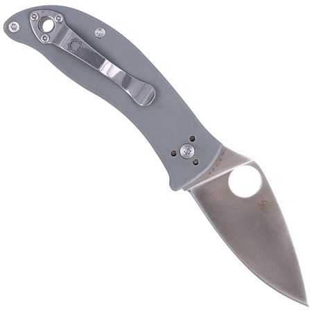 Spyderco Alcyone G-10 Grey, CTS-BD1N Plain Folding Knife (C222GPGY)