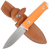 LionSteel Bushcraft Orange G10 knife, Stone Washed Sleipner by Molletta (B41 GOR)