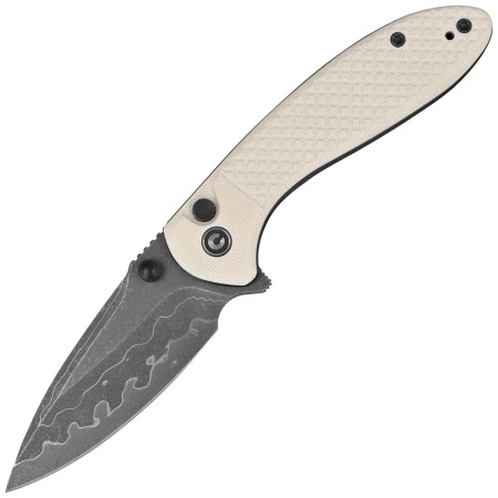 Civivi Faeger Ivory G10 Folding Knife, Damascus (C24031-DS1)