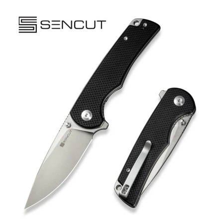 Sencut Praktisk Folding Knife Black G10, Satin 9Cr18MoV (S24019-1)