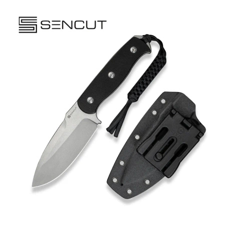 Sencut Toxodon Black G10 knife, Stonewashed 9Cr18MoV (S24036-1)