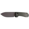 CIVIVI Button Lock Elementum Dark Green Micarta, Gray Stonewashed knife (C2103C)