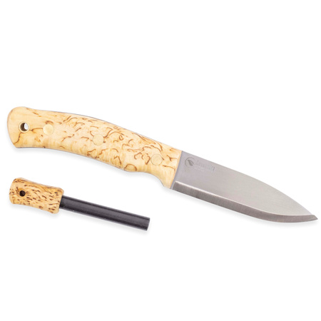 Casstrom - Knife no.10 Swedish Forest Knife C with flint - Karelian Birch