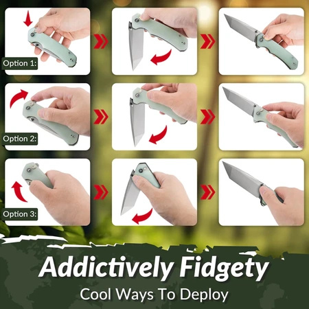 Civivi Brazen Button Lock Natural G10, Stonewashed 14C28N Folding Knife (C19059C-3)