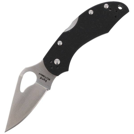 Spyderco Byrd Robin 2 G-10 Black Plain Folding Knife (BY10GP2)