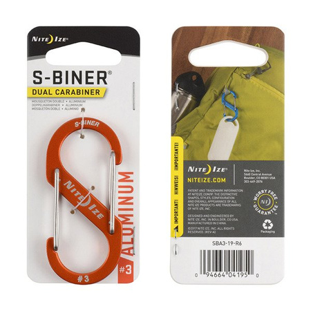 Nite Ize Carabiner - S-Biner Aluminum #3 - Orange