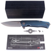 LionSteel Myto Folding Knife, Blue Titanium, Satin M390 by Molletta (MT01 BL)