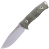 LionSteel Micarta Green Canvas, Satin Blade Sleipner Knife (M5 CVG)