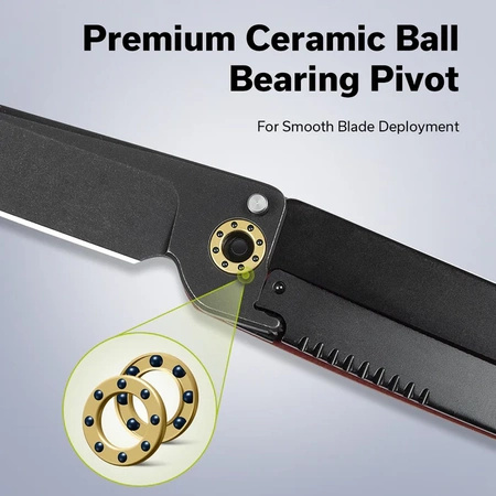 Civivi KwaiQ Burgundy/Black G10 Folding Knife, Black Stonewashed Nitro-V by Rafal Brzeski (C23015-1)