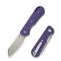 Civivi Crabby Purple G10 Folding Knife, Stonewashed 14C28N by Ken Onion Jr. (C24055-2)