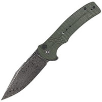 CIVIVI Cogent Green Micarta, Black Damascus knife (C20038D-DS1)