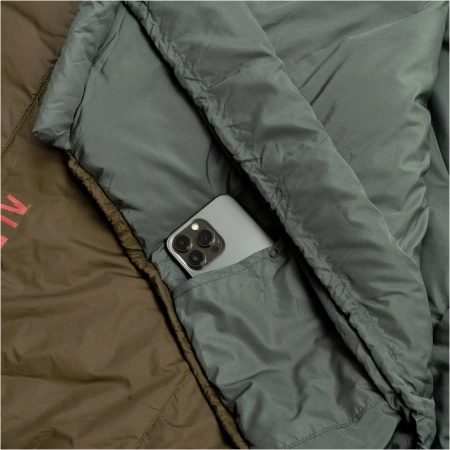 Alpinus - Survival 1300 sleeping bag for right-handers - olive