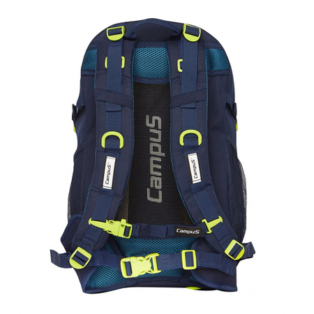 Campus - HORTON 30L dark blue/blue/lime city backpack