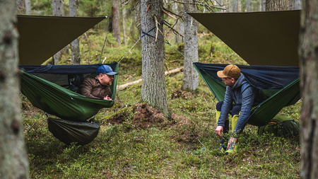 Lesovik Draka hammock with Sneka suspension - Treetop green
