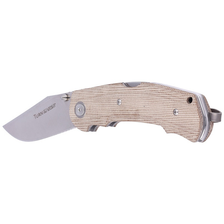 Viper Turn Essential Natural Canvas Micarta Folding Knife, Satin by Silvestrelli (V5988CN)