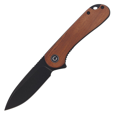 CIVIVI Elementum Flipper Knife Cuibourtia Wood, Black Stonewashed (C907U)