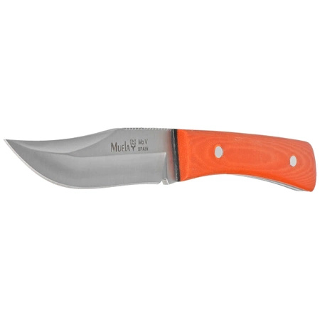 Muela BWE-8 knife.About Orange Micarta, Satin MoVa