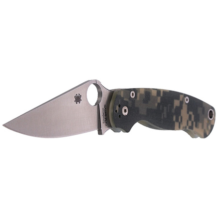 Spyderco Para Military 2 G-10 Camo Plain Folding Knife - C81GPCMO2