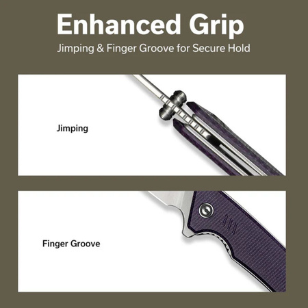 Civivi Merit Knife Purple Canvas Micarta, Satin 14C28N (C24012-3)