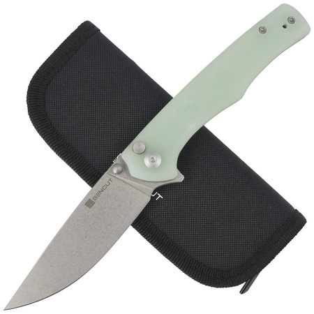 Sencut Crowley Natural G10, Stonewashed D2 Folding Knife (S21012-1)