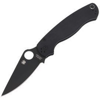 Spyderco Para Military 2 G-10 Black / Black Blade Folding Knife - C81GPBK2