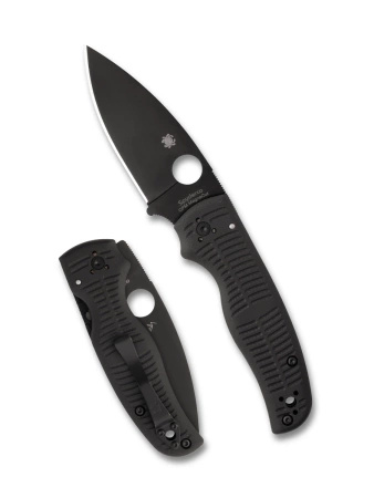 Spyderco Shaman SALT Black G10, Black DLC MagnaCut folding knife by Sal Glesser (C229GMCBKP)
