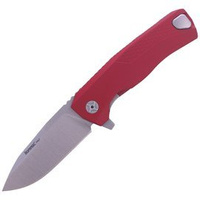 LionSteel ROK Aluminum Red / Satin Blade Folding Knife (ROK A RS)