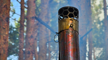 Bushmen - Fastfold Camping Stove L2W Tent Stove - Large - with two windows