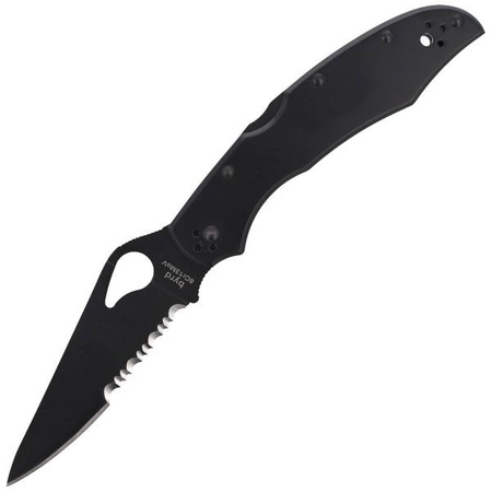 Spyderco Byrd Cara Cara 2 Stainless Black Blade Combination Folding Knife - BY03BKPS2