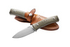 LionSteel Bushcraft Green Canvas Micarta Knife (M4 CVG)