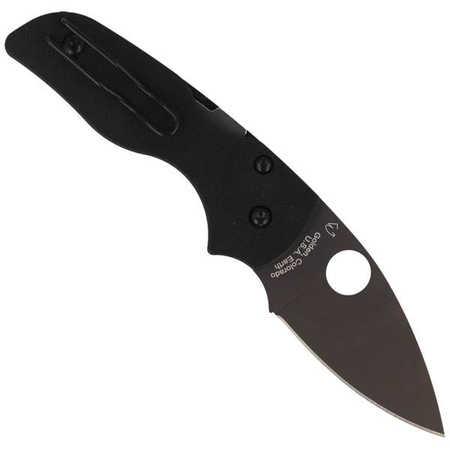 Spyderco Lil' Native G-10 Black/Black Blade Plain Folding Knife (C230GPBBK)