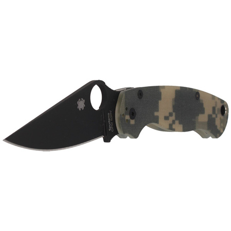 Spyderco Para Military 2 G-10 Camo Folding Knife, Black Blade - C81GPCMOBK2