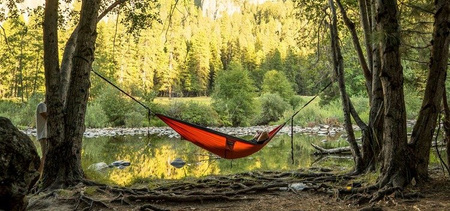 ENO SingleNest hiking hammock - Khaki/Olive