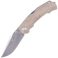 Viper Turn Essential Natural Canvas Micarta Folding Knife, Satin by Silvestrelli (V5988CN)