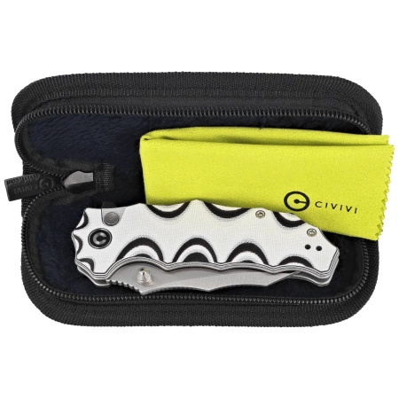Civivi Natterjack White / Black G10 Folding Knife, Satin 14C28N (C24028-3)