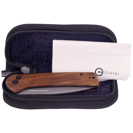 CIVIVI Conspirator Cuibourtia Wood knife, Gray Stonewashed (C21006-3)