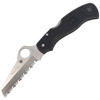 Spyderco Rescue 79mm Lightweight Black Spyder Knife - C45SBK