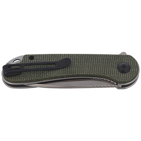 CIVIVI Elementum Flipper Knife Dark Green Micarta, Satin Finish (C907T)