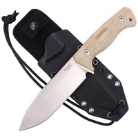 LionSteel T6 Natural Micarta, Satin CPM 3V by Molletta (T6 3V CVN) knife
