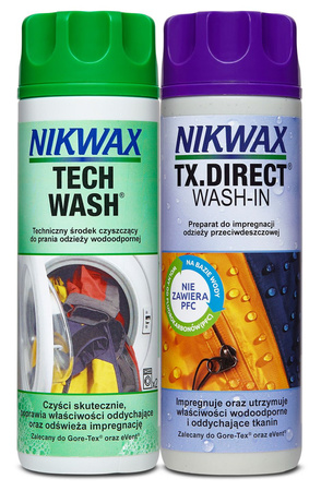 Nikwax - Waterproofing Kit - Tech Wash and TX Direct Wash-In 300 ml